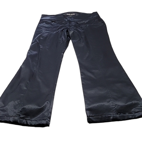 Guess Jeans Black Shiny Stretch Pants s 28 - Picture 3 of 10